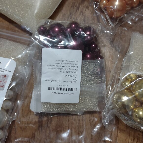 Lot Of 5 DIY Floating Pearl Bead Sets. TSM18 - Picture 4 of 9